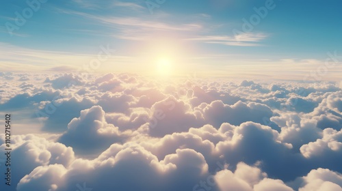 a picture of the sun above the clouds