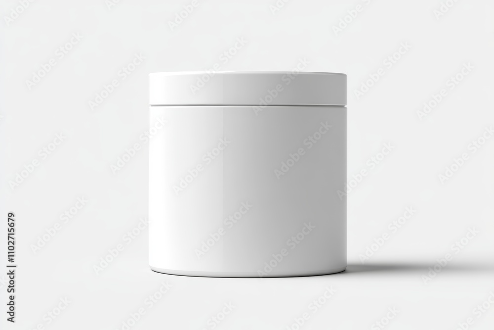 White Plastic Container Mockup Minimalist Design Simple Packaging White Plastic Container Mockup Minimalist Design Simple Packaging