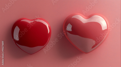 two red hearts