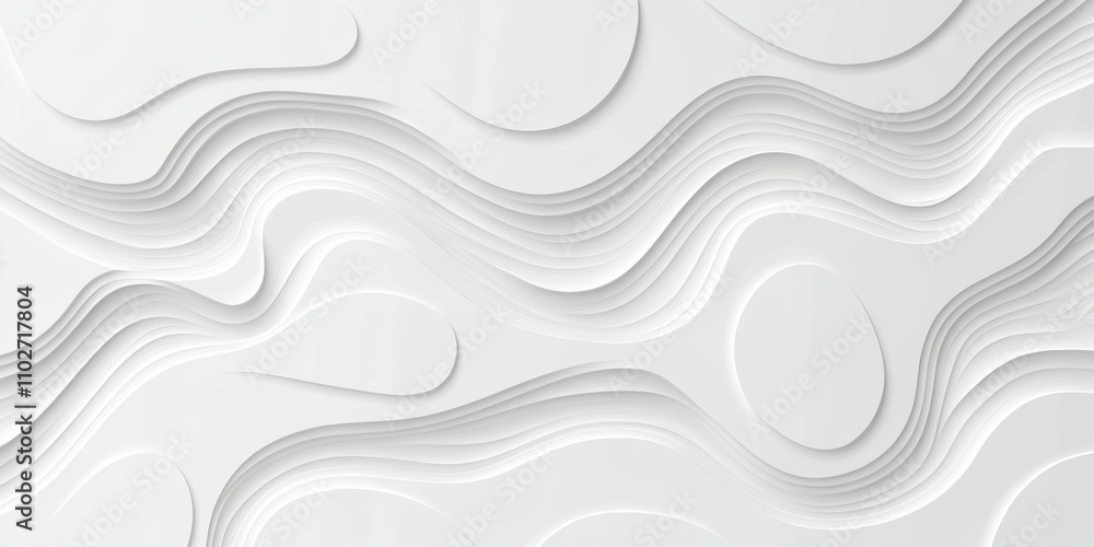 Organic Curvy White Smooth Terrain Geometric Pattern Background Illustration Organic Curvy White Smooth Terrain Geometric Pattern Background Illustration