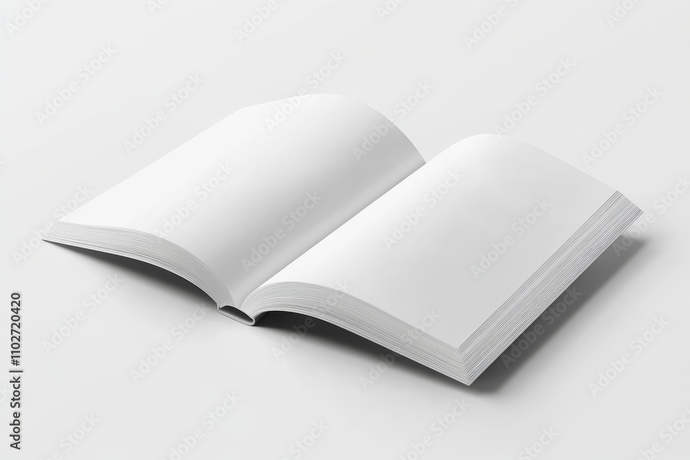 Blank White Book Open Mockup Minimalist Design Presentation Resource Blank White Book Open Mockup Minimalist Design Presentation Resource