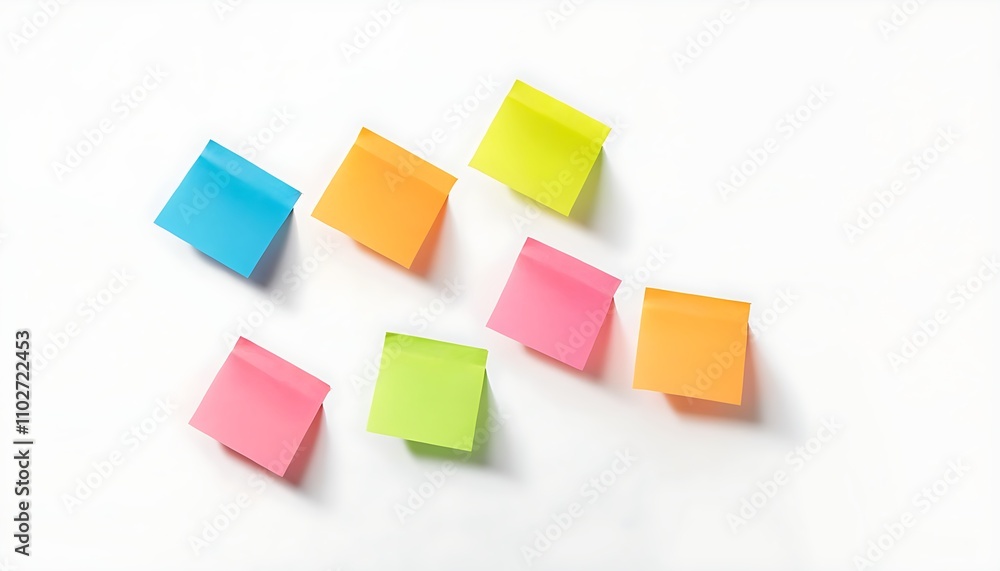 Colorful abstract design of creative sticky notes Colorful abstract design of creative sticky notes