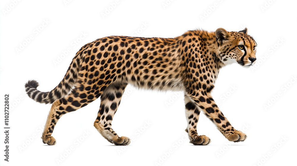 Obraz premium portrait of a cheetah on white