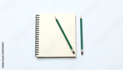 Wallpaper Mural Green Pencil on a Clean Notepad for Creative Moments Torontodigital.ca