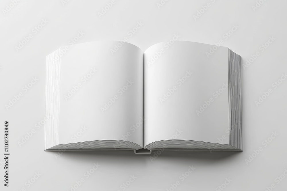 Open White Book Mockup Minimalist Design Soft Lighting Showcase Catalog Presentation Open White Book Mockup Minimalist Design Soft Lighting Showcase Catalog Presentation