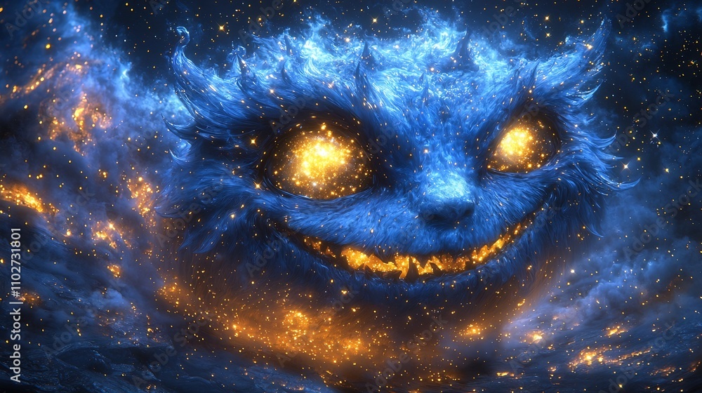 Enchanting Cosmic Galaxy Nebula with Glowing Stars in Surreal Landscape Enchanting Cosmic Galaxy Nebula with Glowing Stars in Surreal Landscape