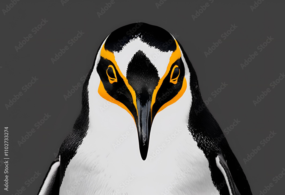 Naklejka premium Wildlife Portrait of Black and White Penguin