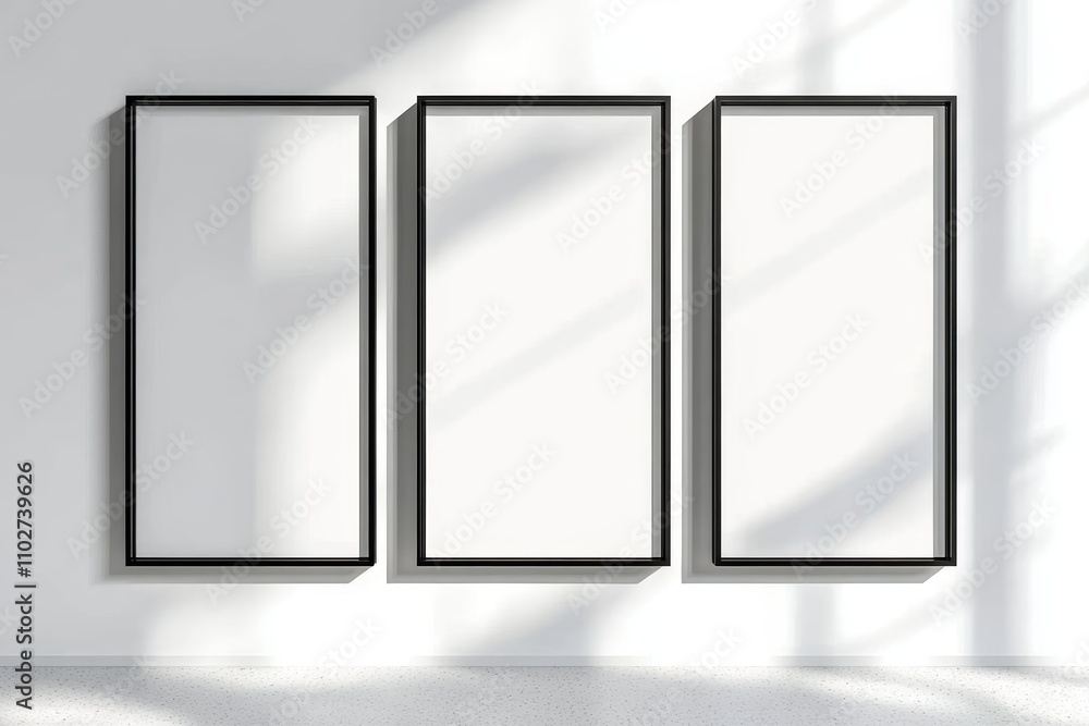 Blank Minimalist Mirrors Mockup Simple Modern Design Blank Minimalist Mirrors Mockup Simple Modern Design