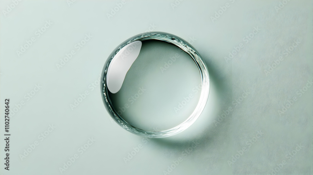 Glass Orb 3D Render on Green Background Glass Orb 3D Render on Green Background