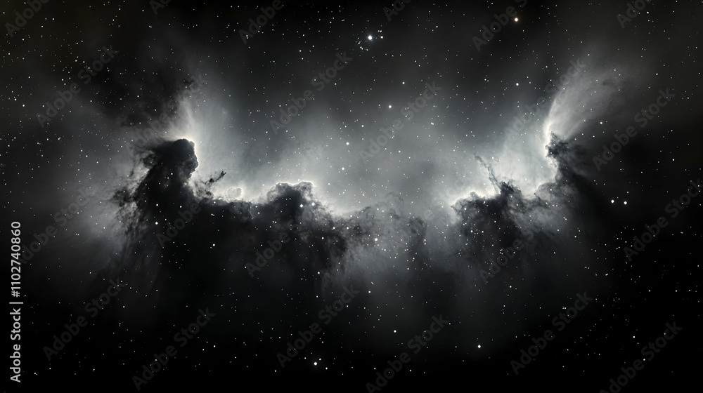 Fototapeta premium Dark Nebula Space Background Illustration