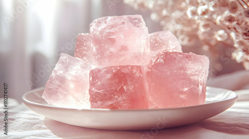 Rose Quartz Crystals Still Life Photography