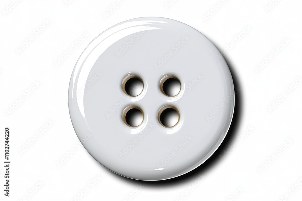 A simple illustration of a single round button with two holes, placed on a plain white background A simple illustration of a single round button with two holes, placed on a plain white background