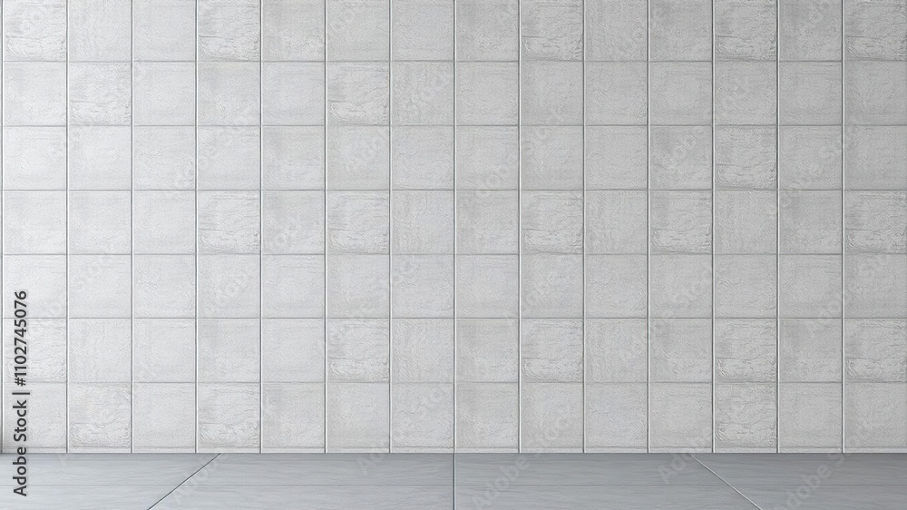 Square tiles on a minimalist concrete wall in a modern home, minimalist decor, square tiles Square tiles on a minimalist concrete wall in a modern home, minimalist decor, square tiles