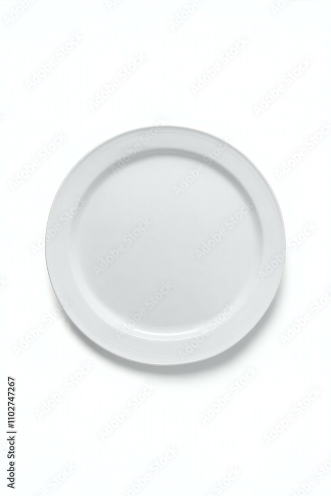 empty plate isolated on white background empty plate isolated on white background