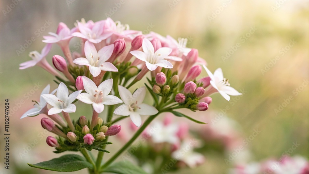 Watercolor depiction of a bouquet of small pink and white Bouvardia flowers, small flowers, pink flowers, watercolor art, garden flowers Watercolor depiction of a bouquet of small pink and white Bouvardia flowers, small flowers, pink flowers, watercolor art, garden flowers