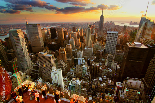 New York  Sunset - From Rockefeller Center