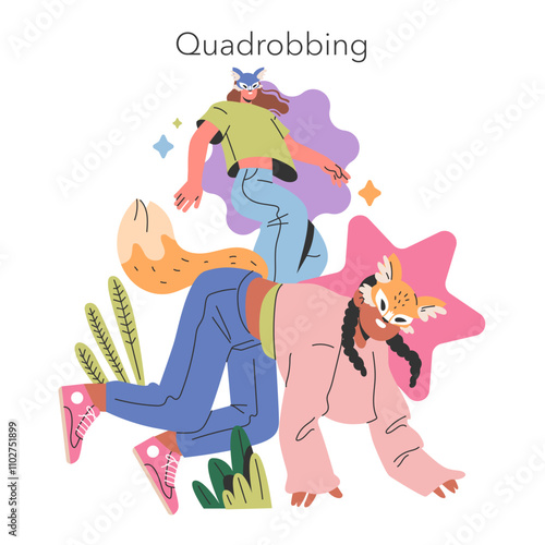 Gen Z Hobbies. Flat Vector Illustration