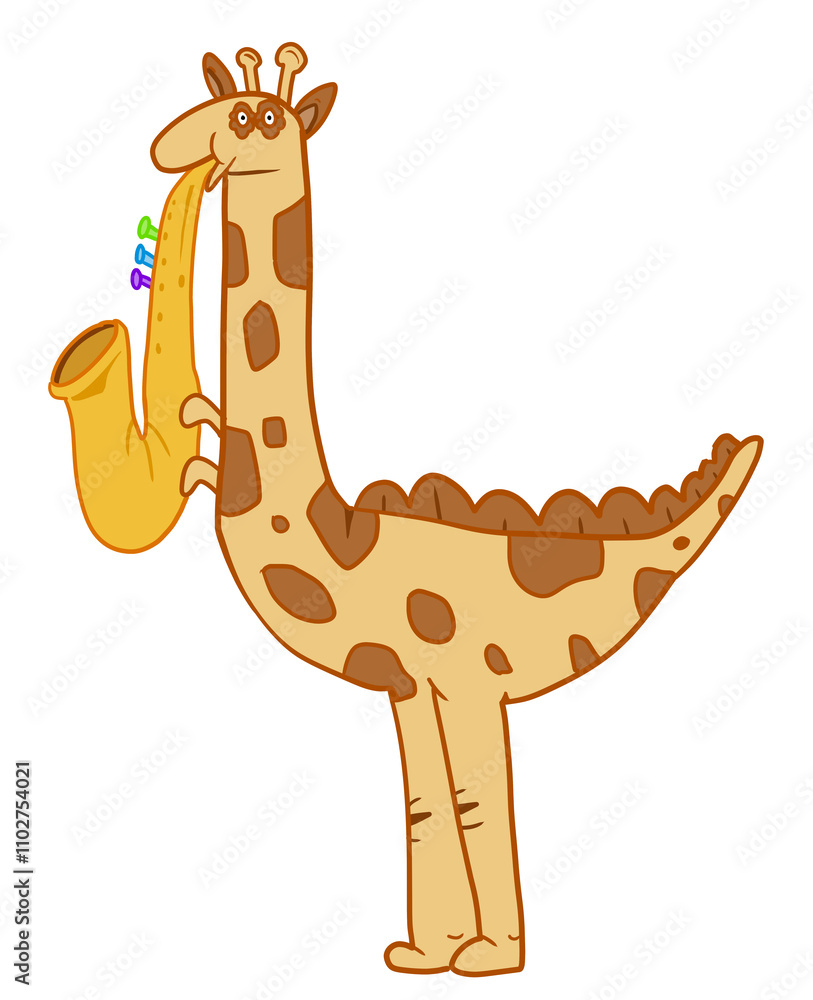 Naklejka premium Kid giraffe cute school baby Kidzone 