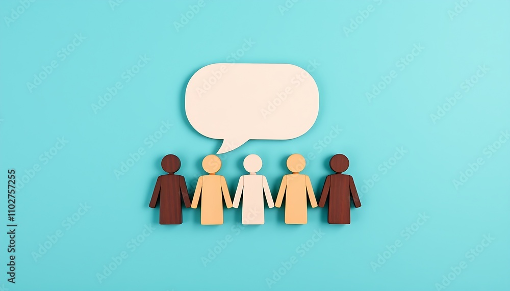 A Line of Wooden Figures Highlights the Power of Diverse Voices