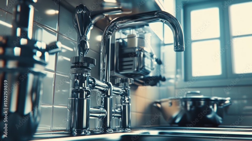 Polished Chrome Kitchen Faucet Modern Design Polished Chrome Kitchen Faucet Modern Design