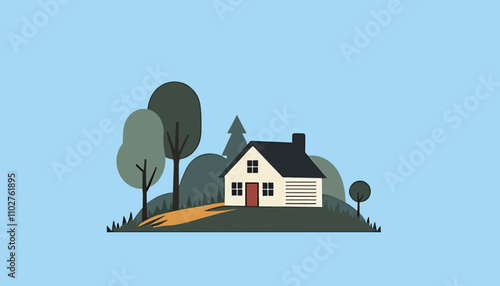 Charming House Surrounded by Trees