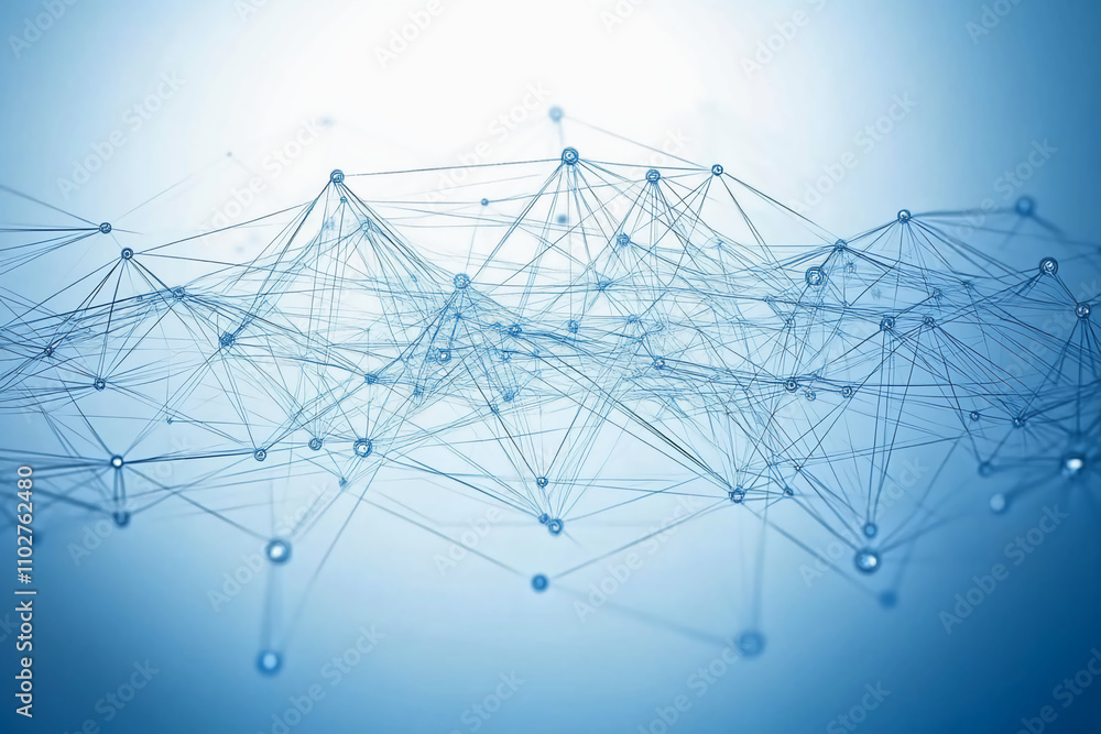 Technology background. Abstract connected dots and lines on blue background. Communication and technology network concept with moving lines and dots. Network connection structure. Technology background. Abstract connected dots and lines on blue background. Communication and technology network concept with moving lines and dots. Network connection structure.