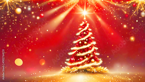 Christmas trees made of interconnected glowing lines and dots, resembling a network or constellation, positioned on either side of the image ,festive holiday theme