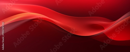 Red abstract background with wave shapes