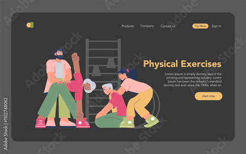 Nursing Home. Flat Vector Illustration