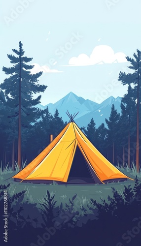 Wallpaper Mural Camping in the Pines Torontodigital.ca