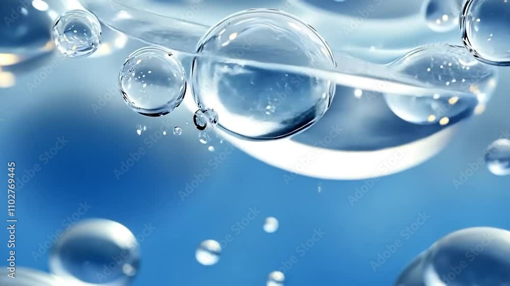 Close Up of Water with Bubbles, water wave with bubbles in slow motion. Close Up of Water with Bubbles, water wave with bubbles in slow motion.