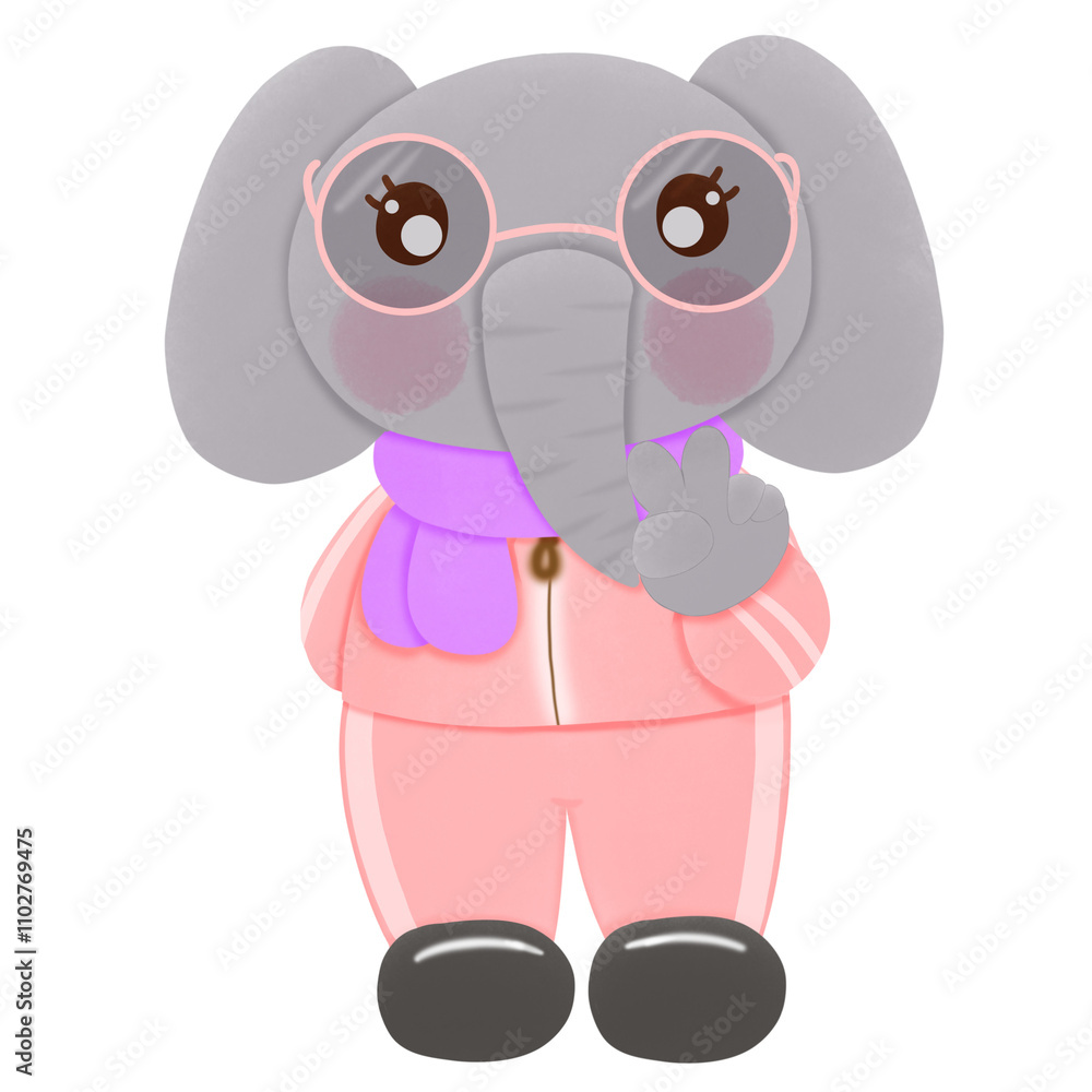 Fototapeta premium Cute elephant 