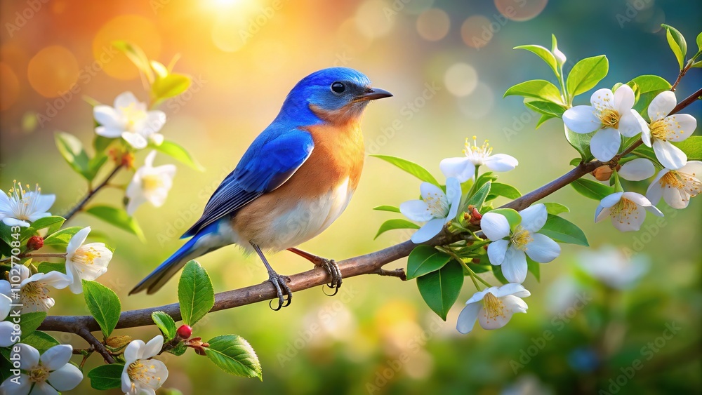 Obraz premium Experience nature's magic with Bluebird Spring Branch Photography.
