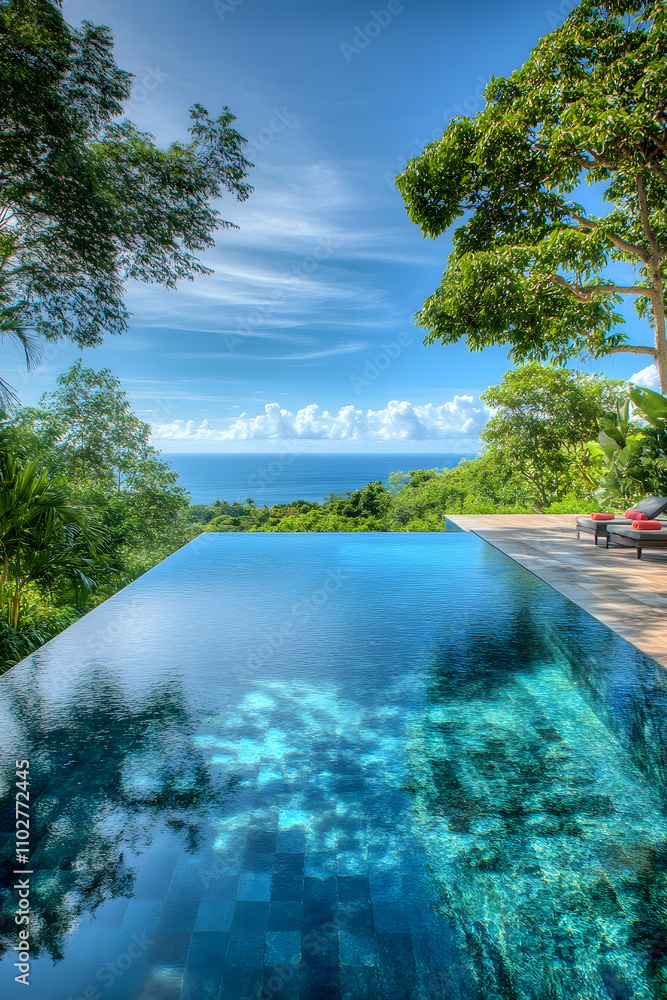 Tropical Luxurious Villa with Infinity Pool and Panoramic Views in Exquisite Garden Setting Tropical Luxurious Villa with Infinity Pool and Panoramic Views in Exquisite Garden Setting
