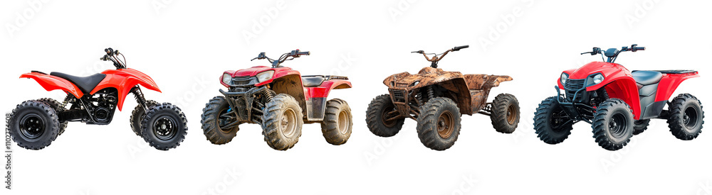 Collection ATV Isolated On Transparent Background Collection ATV Isolated On Transparent Background