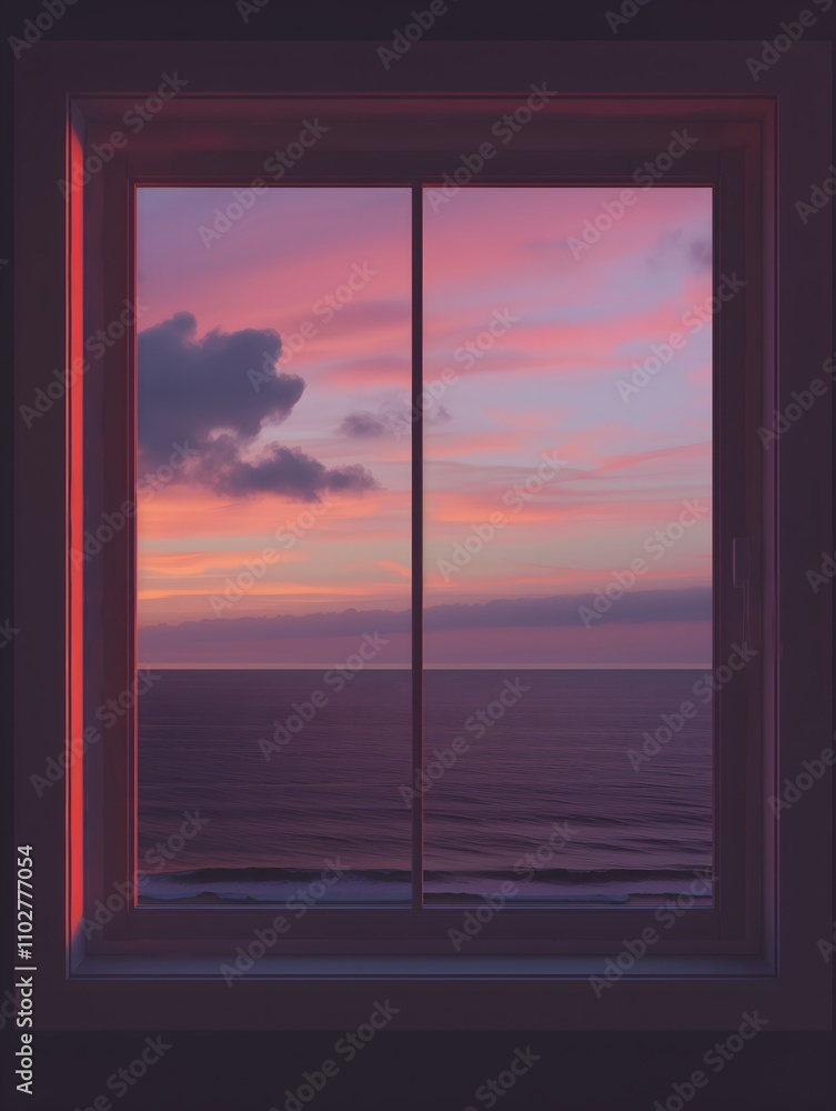 Framed Sunset Over the Ocean Framed Sunset Over the Ocean