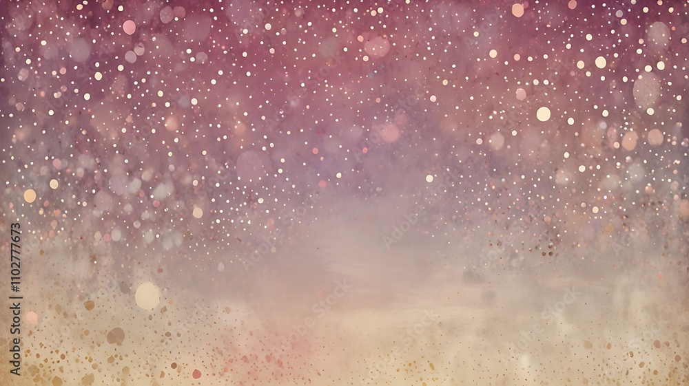 Fototapeta premium Subtle pastel bokeh in pink and lilac tones over a soft cream background, offering a gentle and romantic feel