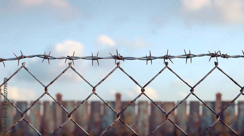 barbed wire fence barbed wire fence