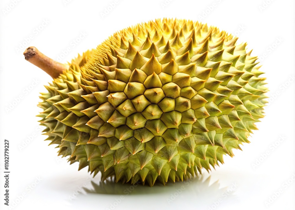 Realistic durian tilt-shift image, isolated on white. Realistic durian tilt-shift image, isolated on white.