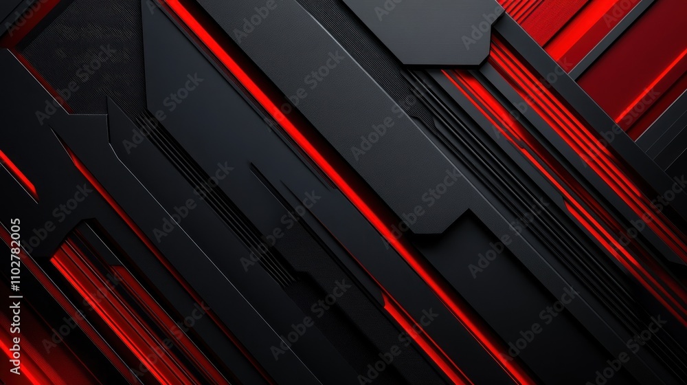 Abstract Red and Black Geometric Design: A Striking Visual Composition Abstract Red and Black Geometric Design: A Striking Visual Composition