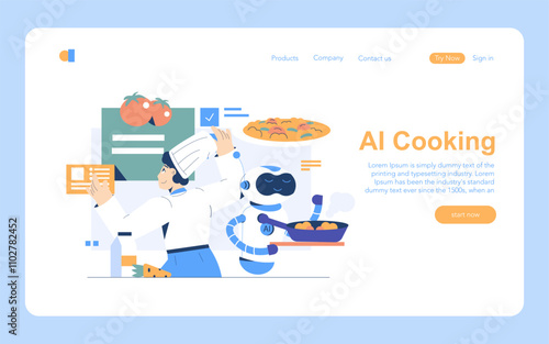AI Hobbyist. Flat Vector Illustration