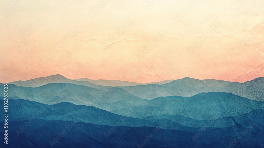 Abstract Mountain Landscape with Soft Colors and Textured Background Abstract Mountain Landscape with Soft Colors and Textured Background