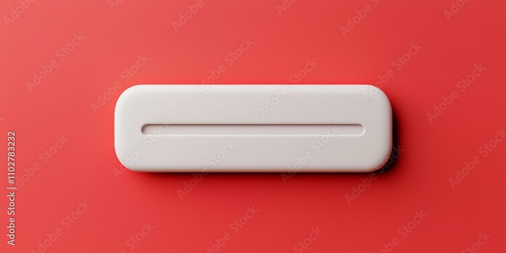 Register and verification concept. Minimalist white object on a vibrant red background. Register and verification concept. Minimalist white object on a vibrant red background.