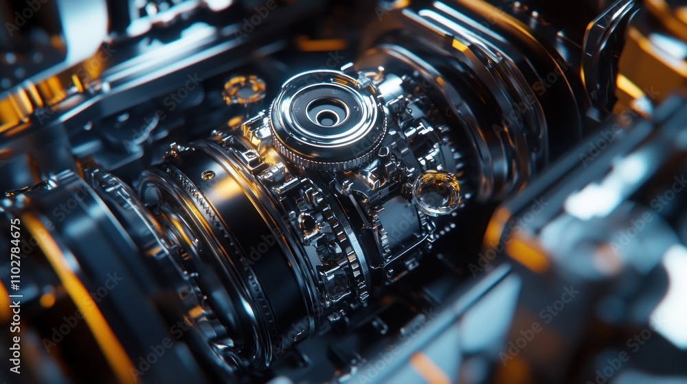 Intricate Mechanical Gears: A Close-Up View of Complex Engineering Intricate Mechanical Gears: A Close-Up View of Complex Engineering