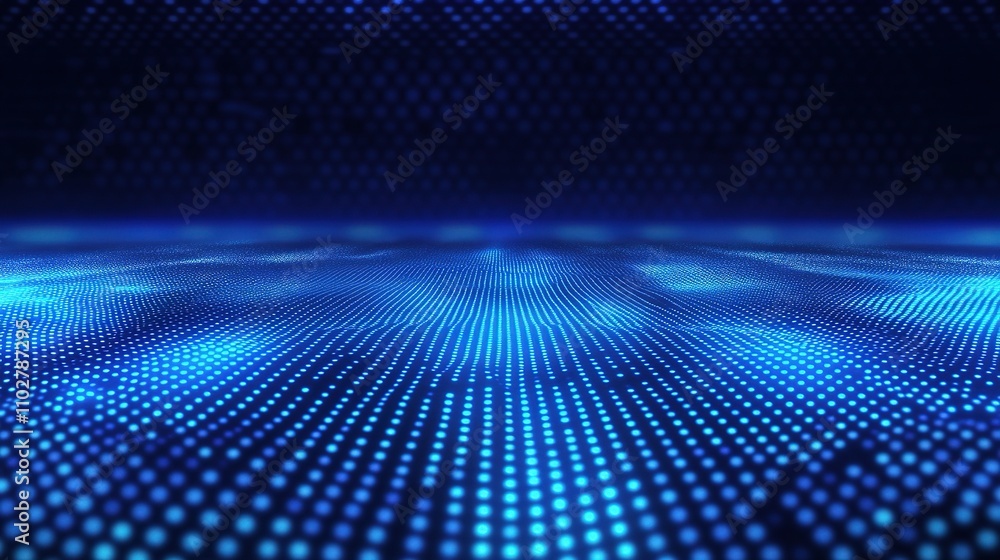Abstract Blue Light Dots Background with Gradient Effects Abstract Blue Light Dots Background with Gradient Effects