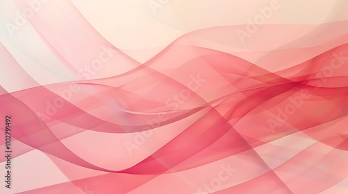 Abstract Pink and White Wave Background