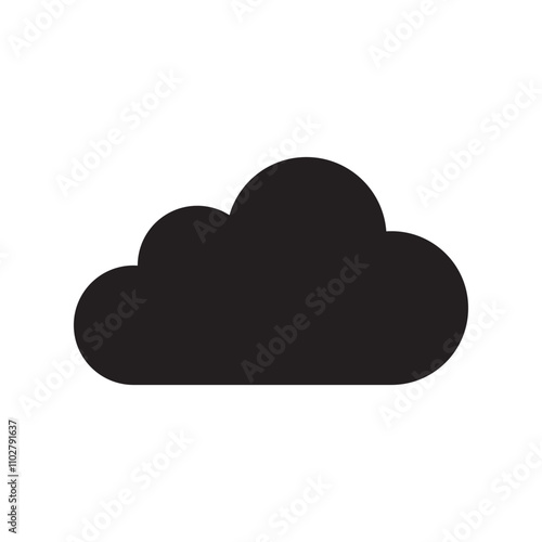 cloud storage drive icon flat vector illustration