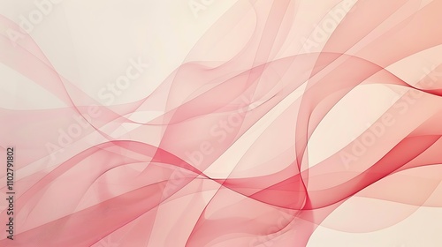 Abstract Pink and White Curved Lines Background