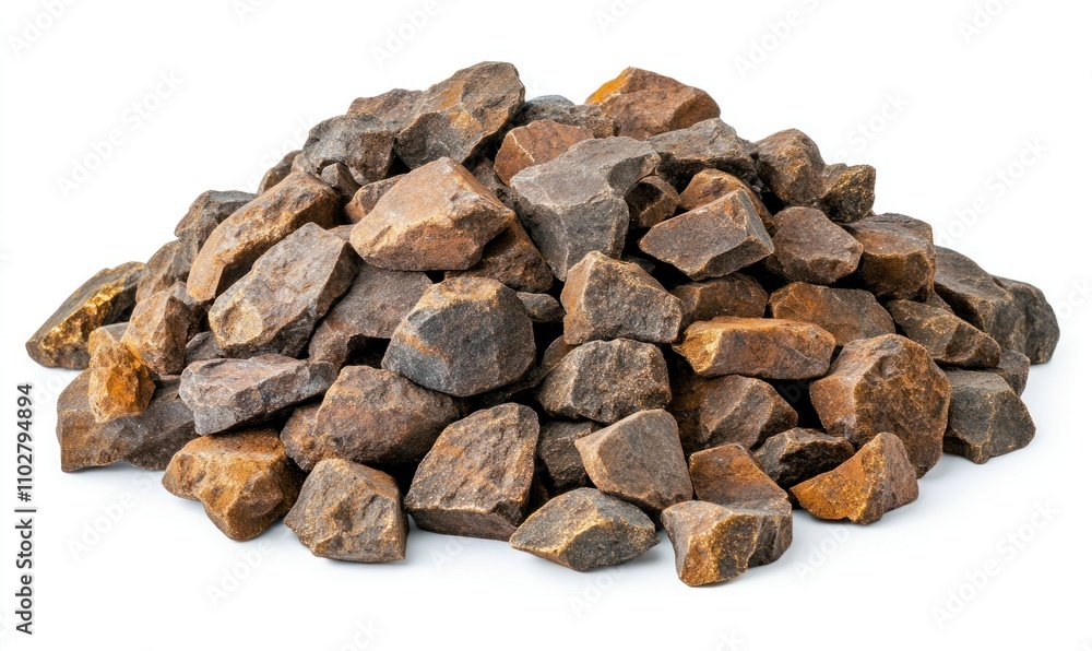 A Pile Of Brown Irregularly Shaped Stones A Pile Of Brown Irregularly Shaped Stones