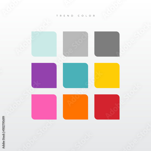 trend palette color vector design isolated on white background